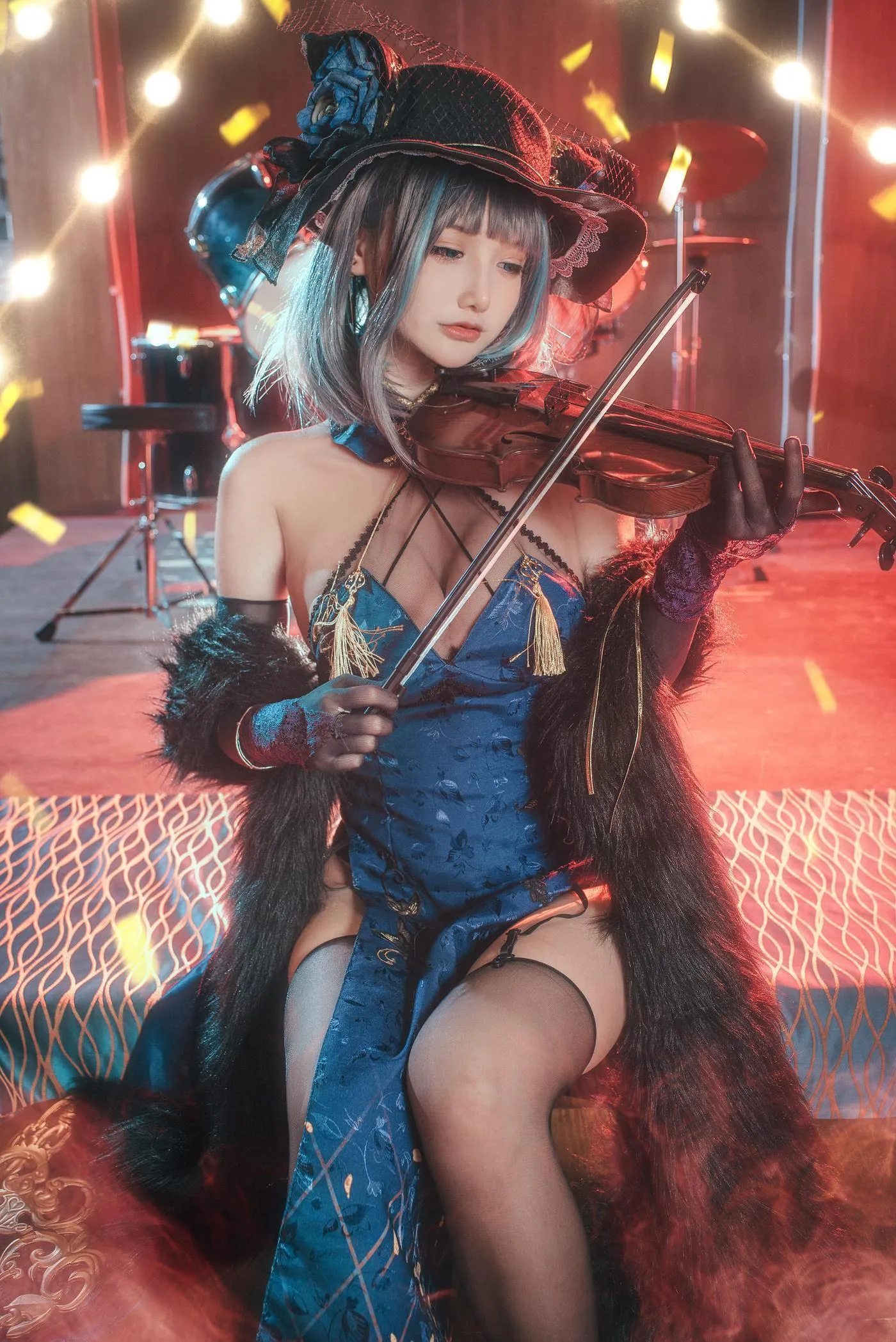 仙九Airi – NO.14 柴郡旗袍 [22P]插图